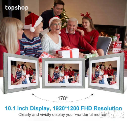 10.1" Смарт Дигитална Рамка с Андроид DUODUOGO – WiFi, Full HD и IPS Тъчскрийн  , снимка 3 - Друга електроника - 53578341