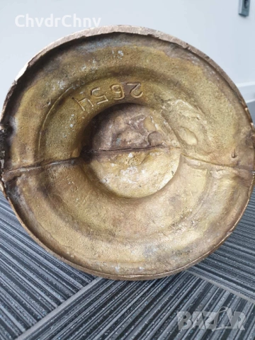 Италия 20ти век/27см-5кг/голяма стара италианска бронзова ваза с дръжки, снимка 14 - Антикварни и старинни предмети - 54193202