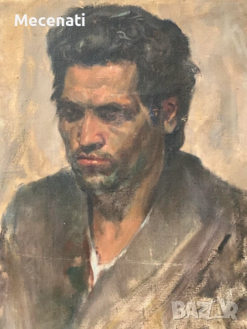 СИМЕОН ГЛОГИНКОВ (1919 - 1997) масло/платно портрет, снимка 5 - Картини - 53113503