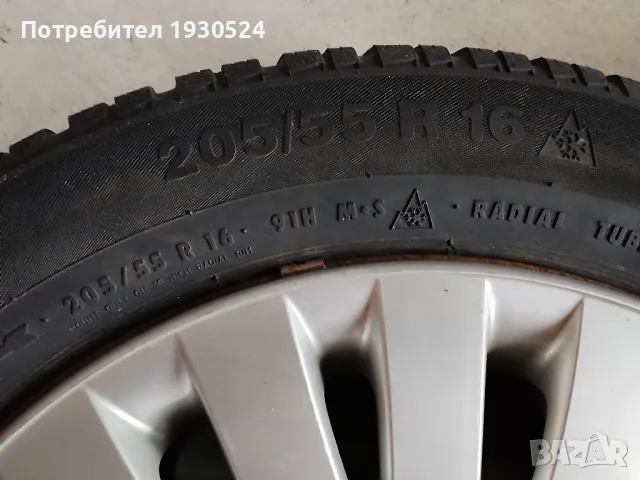 Зимни гуми с железни джанти 205/55 R16, снимка 7 - Гуми и джанти - 47827210