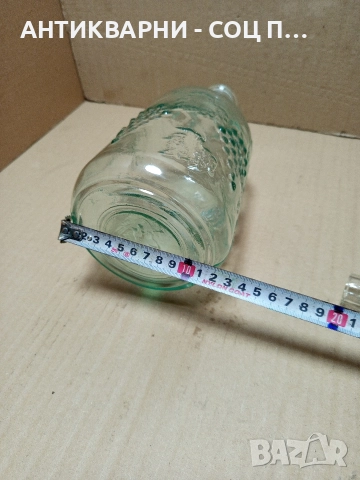 Соц Стара Руска Стъклена Гарафа Декантер 1.5лт., снимка 8 - Антикварни и старинни предмети - 52776978