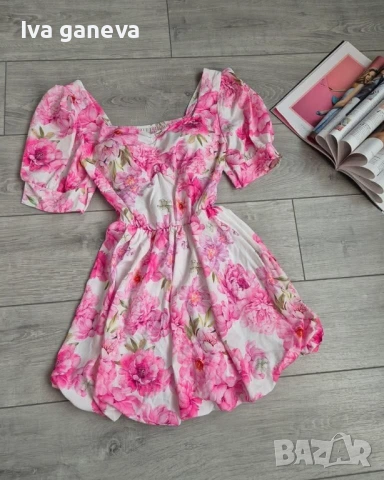 Рокля с цветя , снимка 2 - Рокли - 54053772