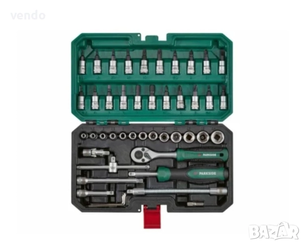 *ЧИСТО НОВ*PARKSIDE Комплект тресчотки , снимка 2 - Куфари с инструменти - 52913033