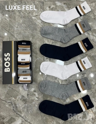 KARL LAGERFELD 🔹BOSS🔹ARMANI 🔹 6бр в Кутия , снимка 16 - Мъжки чорапи - 53831386