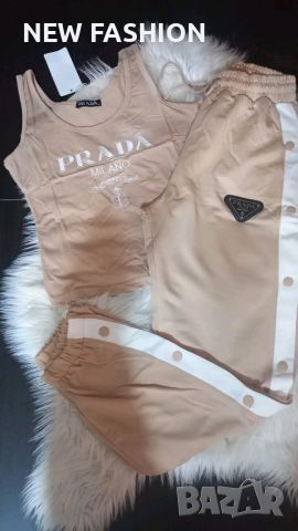 Дамски Памучен Комплект PRADA, снимка 1 - Комплекти - 46088979