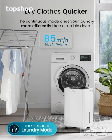 Нов, запечатан Pro Breeze - 6 литров компресорен влагоуловител / обезвлажнител, снимка 8 - Влагоабсорбатори и влагоуловители - 50542324