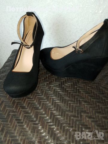 Черни Велурени обувки 