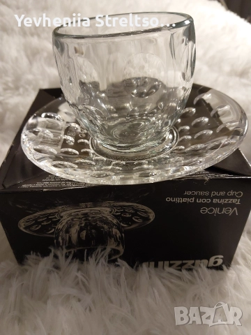 Стеклянный набор для эспрессо и десертов, снимка 5 - Прибори за хранене, готвене и сервиране - 52932733