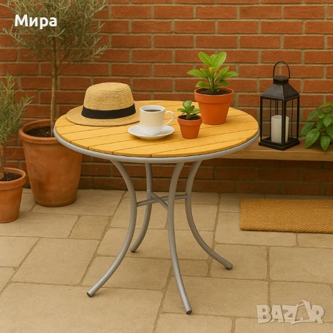 Маса Muhler Bistro Polywood, 70xH72см, снимка 3 - Маси - 50276087