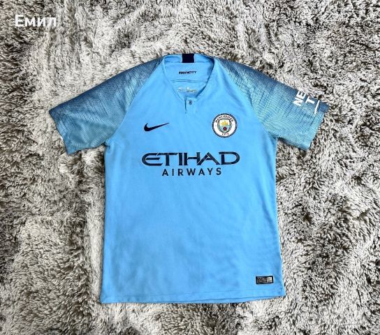 Оригинална тениска Nike x Manchester City F.C. Размер М, снимка 1 - Футбол - 46408768