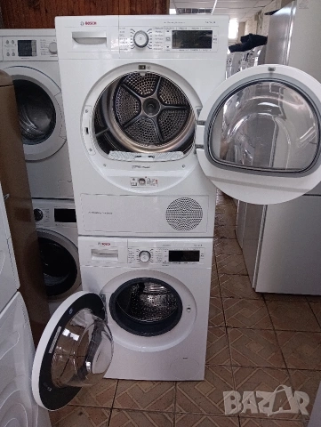 Комплект пералня и сушилня с термопомпа Бош Bosch Serie 8 A+++ Made in Germany 2 години Гаранция!, снимка 11 - Перални - 53346077