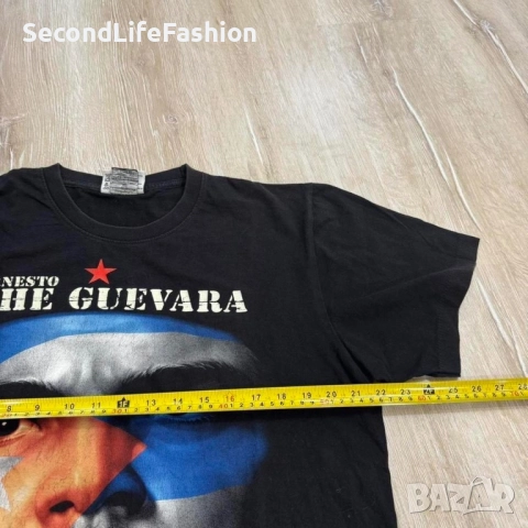 Винтидж тениска The Roxx с надпис „Че Гевара“, единичен бод, размер L, тениска с графика 90те, снимка 6 - Тениски - 52874975