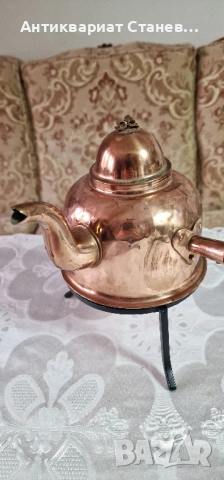 ⚜️🍵 Меден чайник с ръчна изработка и калайдисан интериор – ГОДЕН ЗА УПОТРЕБА ⚜️, снимка 3 - Аксесоари за кухня - 52125513