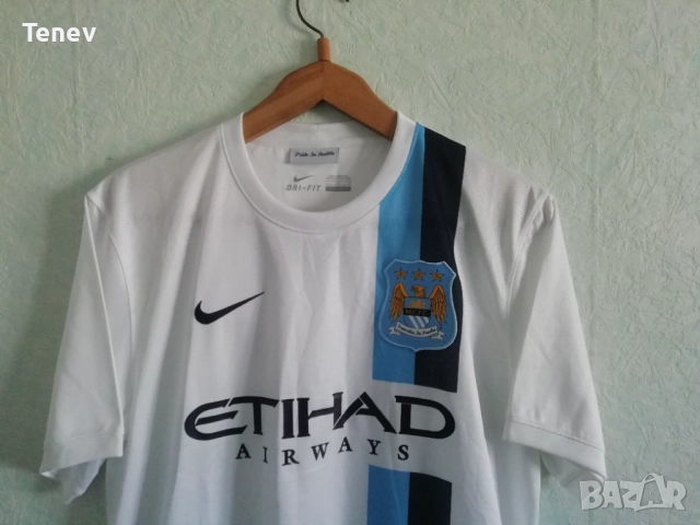Manchester City Kun Aguero Nike 2013 2014 Third оригинална тениска фланелка Манчестър Сити Агуеро, снимка 4 - Тениски - 52826065