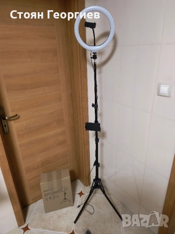 Чисто нова лед ринг лампа с трипод 176см, снимка 2 - Лед осветление - 52369534