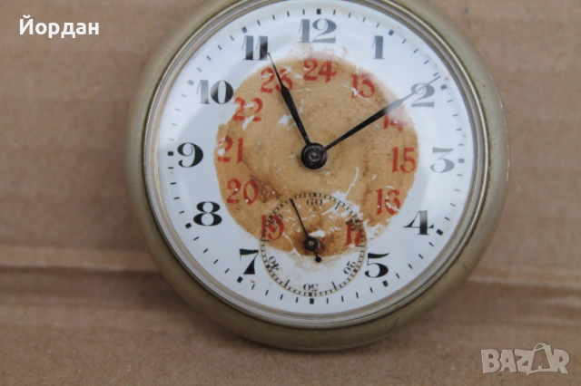 Джобен швейцарски часовник с порцеланов циферблат, снимка 3 - Мъжки - 54149989