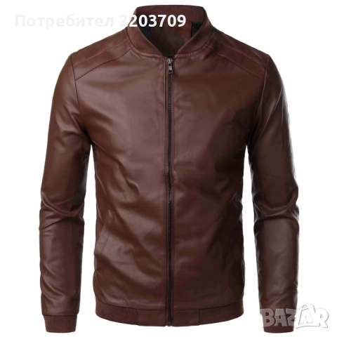 Кожено яке, снимка 2 - Якета - 52841633