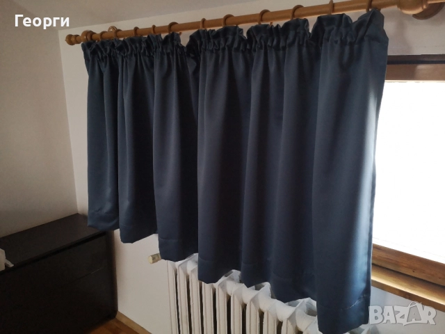 Затъмняващи тъмно сини пердета, снимка 5 - Пердета и завеси - 51987758