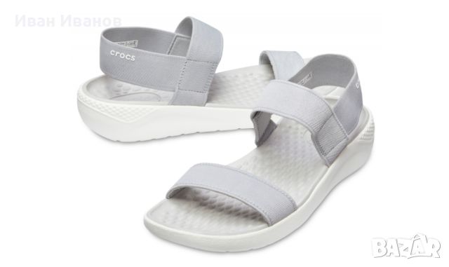 чехли / сандали  Crocs LiteRide Light Grey номер 37 ,5, снимка 1 - Сандали - 46071845