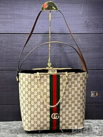 дамски комплект чанта, портмоне и обувки на ток/ маратонки / чехли gucci , снимка 11 - Чанти - 48255517