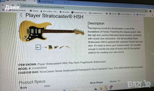 Електрическа китара Fender Stratocaster -БАРТЕР , снимка 4 - Китари - 51291882