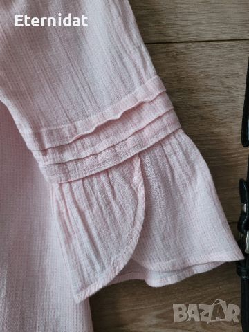 Розова блуза памучна материя с бродерии , снимка 7 - Тениски - 45520543