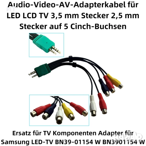 (AV) компонентен адаптерен кабел Samsung BN39-01154W, снимка 2 - Стойки, 3D очила, аксесоари - 52938269