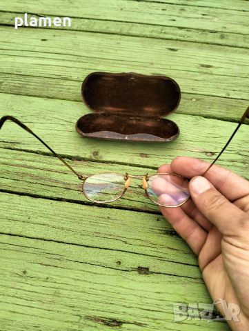 Стари позлатени очила, снимка 4 - Антикварни и старинни предмети - 45915235