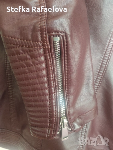 Дамско кожено яке xs, снимка 3 - Якета - 52255700
