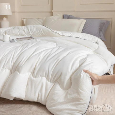 Капитониран чаршаф от нетъкана материя 1,80 x 2,00 м + 2 калъфки + Подарък Зимен юрган с овча вълна , снимка 4 - Спално бельо - 53412604