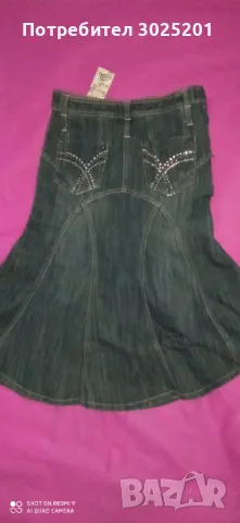 Дамска Дълга Дънкова Пола М Л , снимка 4 - Поли - 50441142