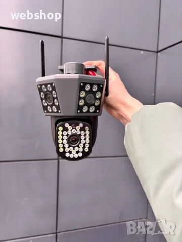 Тройна камера за Видеонаблюдение, работи с WiFi, 9 MPX,Ultra HD, снимка 3 - IP камери - 50309684