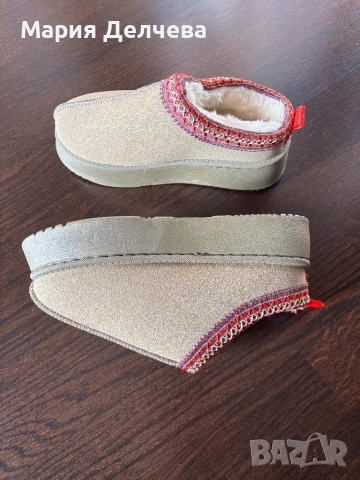 Къси боти на платформа с подплата от изкуствена кожа 