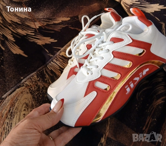 Мъжки маратонки в червено, снимка 2 - Маратонки - 51580748
