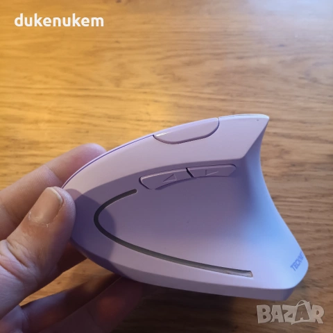 Ергономична вертикална безжична мишка TECKNET – Bluetooth + USB, 4800 DPI, снимка 8 - Клавиатури и мишки - 53254518