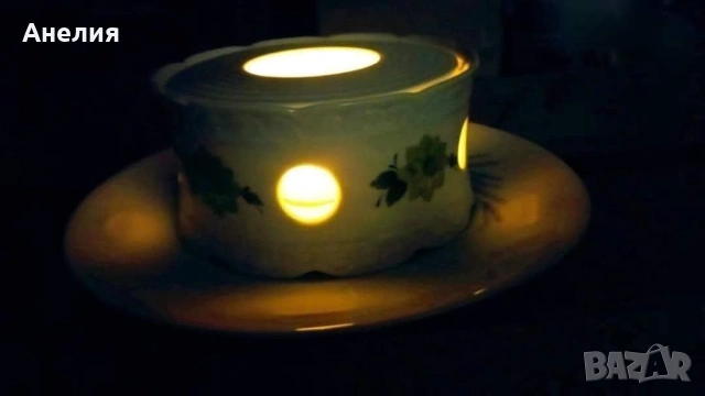 Mitterteich Bavaria зелени цветя, снимка 7 - Чинии - 53208140