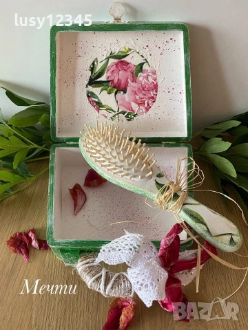 Кутия чантичка-Пролетни божури!, снимка 2 - Декорация за дома - 53023846