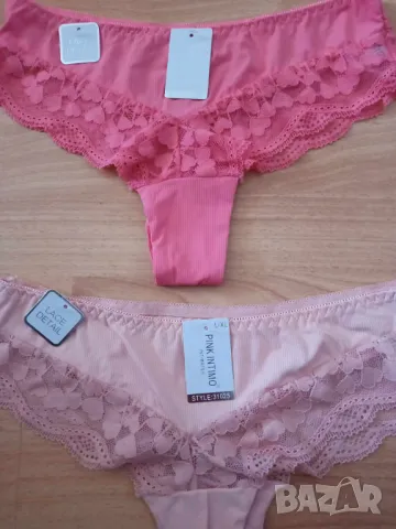 Дамски дантелени бикини тип бразилско дупе размер L/XL, снимка 1