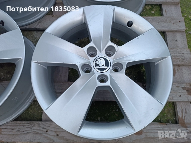 Лети джанти 16ки 5х100 Skoda, снимка 6 - Гуми и джанти - 52665656