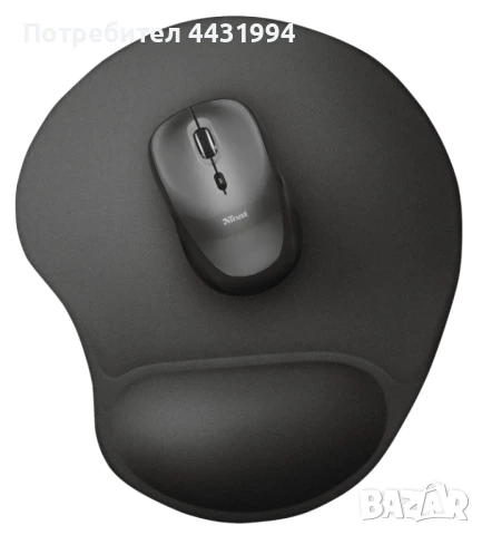 Подложка за мишка, TRUST Bigfoot Mousepad - black, снимка 1