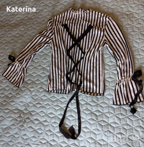 Блуза с гол гръб и панталон, снимка 3 - Блузи с дълъг ръкав и пуловери - 50165544