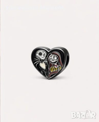 Tалисман за гривни Пандора Jack Sally Love Heart Charm