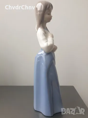 НАО ЛАДРО испанска порцеланова фигура на бременно момиче/NAO Lladro статуетка 23см, снимка 3 - Колекции - 47123436