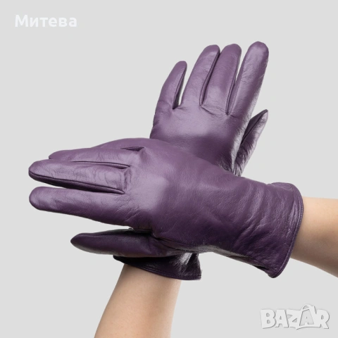 Дамски кожени ръкавици