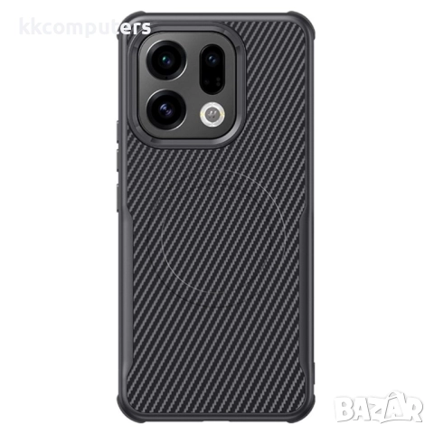 Магнитен Carbon Fiber Калъф за Oppo Find X9 Pro 5G- PU кожа, PC и силикон, MagSafe, Вкл. Протектор, , снимка 4 - Калъфи, кейсове - 52692295
