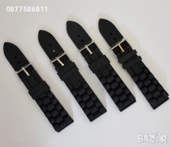 НОВА ЧЕРНА СИЛИКОНОВА ГУМЕНА КАИШКА ЗА ЧАСОВНИК.ЧЕРНИ СИЛИКОНОВИ ГУМЕНИ КАИШКИ ЗА ЧАСОВНИЦИ, снимка 7 - Каишки за часовници - 51613086