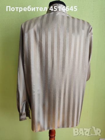 Дамска блуза от сатен с панелка размер L, снимка 2 - Ризи - 50804133