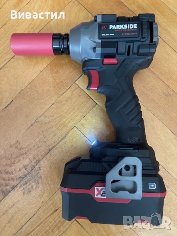 Гайковерт черен Parkside Performance 20V 600Nm с регулиране силата за завиване и отвиване нов от Гер, снимка 5 - Други инструменти - 51333157