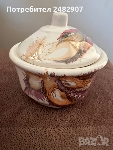 Стара порцеланова захарница, снимка 3 - Антикварни и старинни предмети - 53615168