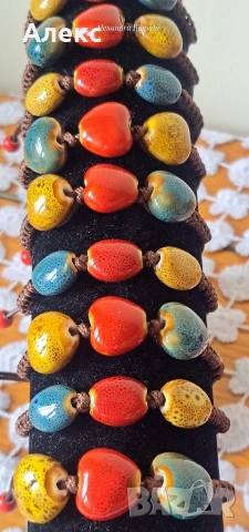 гривни с керамични елементи, снимка 2 - Гривни - 53930910